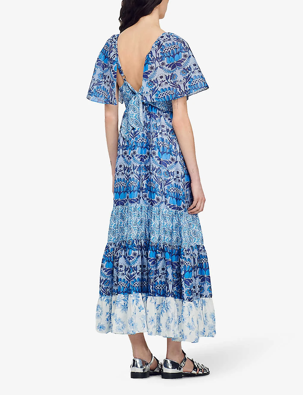 Sandro Floral-print Woven Maxi Dress 4 Sandro Floral-print Woven Maxi Dress - Image 4