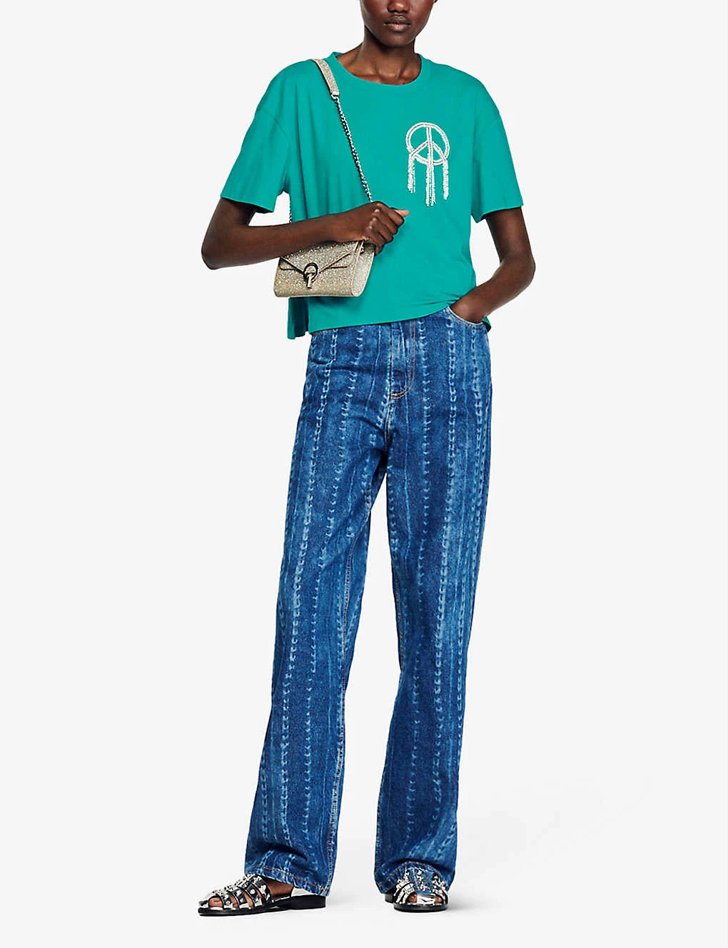 Sandro Mercury Logo-print Cotton T-shirt 2 Sandro Mercury Logo-print Cotton T-shirt - Image 2