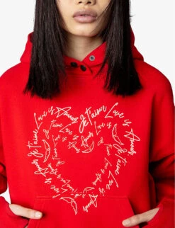 Zadig & Voltaire Mia Heart-print Cotton-jersey Hoody 9 Zadig & Voltaire Mia Heart-print Cotton-jersey Hoody -Whistles Closet Shop R04113376 JAPON ALT04