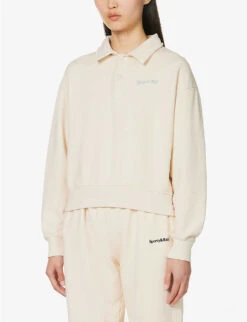 Logo-embroidered Cotton-jersey Polo Shirt 7 Logo-embroidered Cotton-jersey Polo Shirt -Whistles Closet Shop R04115918 CREAMPARADISE ALT02