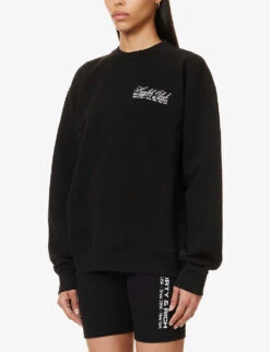 Made In The USA Logo-print Cotton Sweatshirt 8 Made In The USA Logo-print Cotton Sweatshirt -Whistles Closet Shop R04115920 BLACKWHITE ALT02