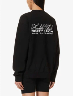 Made In The USA Logo-print Cotton Sweatshirt 9 Made In The USA Logo-print Cotton Sweatshirt -Whistles Closet Shop R04115920 BLACKWHITE ALT03