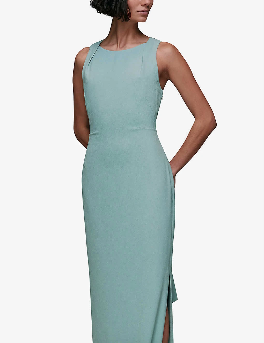 Whistles Tie Back Stretch-crepe Maxi Dress 3 Whistles Tie Back Stretch-crepe Maxi Dress - Image 3