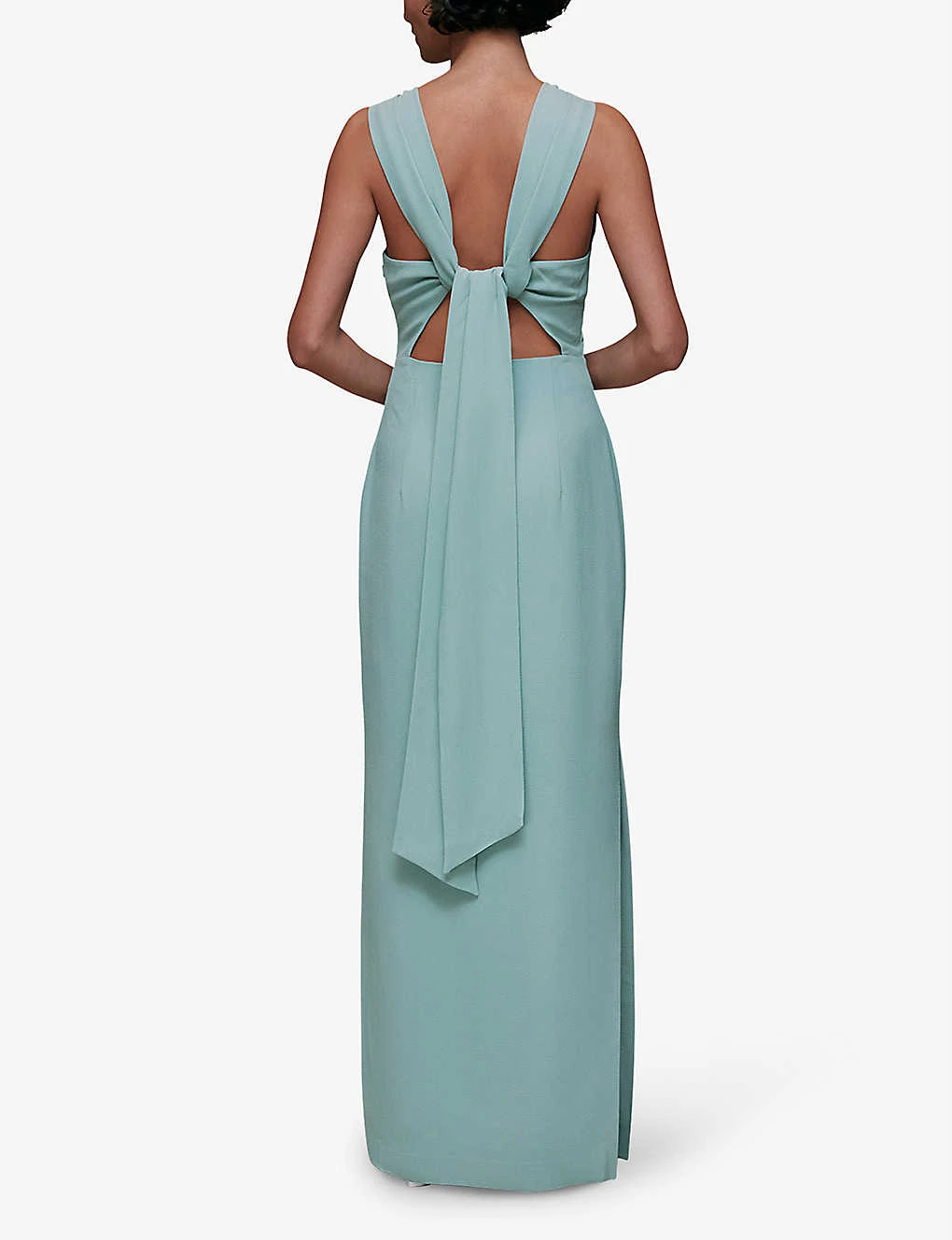 Whistles Tie Back Stretch-crepe Maxi Dress 4 Whistles Tie Back Stretch-crepe Maxi Dress - Image 4