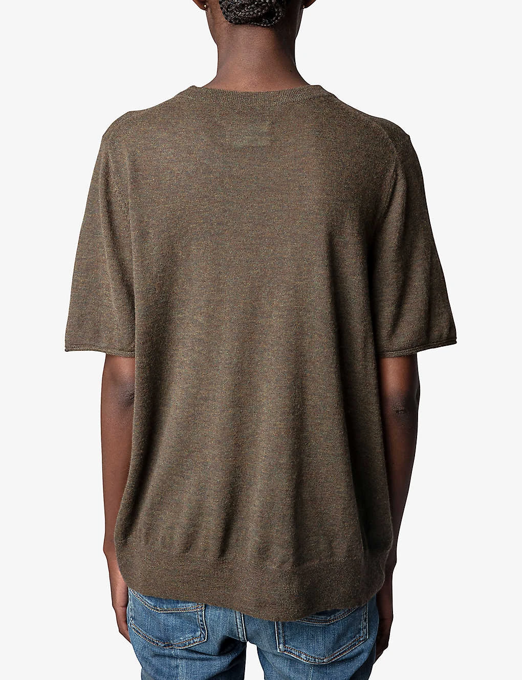 Zadig & Voltaire Ida Amour-slogan Cashmere T-shirt 4 Zadig & Voltaire Ida Amour-slogan Cashmere T-shirt - Image 4