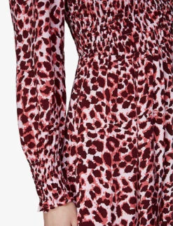 Whistles Animal-print Puff-sleeved Woven Midi Dress 9 Whistles Animal-print Puff-sleeved Woven Midi Dress -Whistles Closet Shop R04121814 MULTICOLOURED ALT04