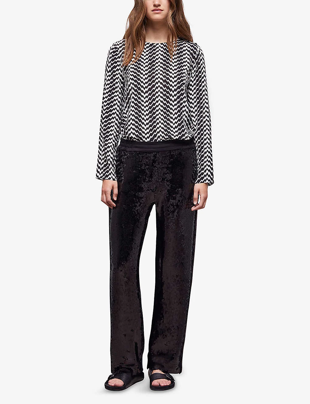 THE KOOPLES Wide-leg Mid-rise Sequinned Trousers 2 THE KOOPLES Wide-leg Mid-rise Sequinned Trousers - Image 2