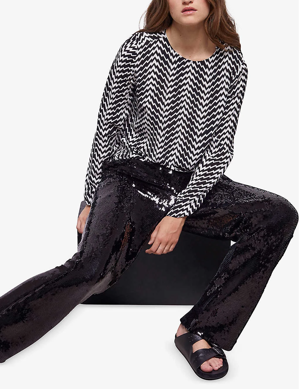 THE KOOPLES Wide-leg Mid-rise Sequinned Trousers 5 THE KOOPLES Wide-leg Mid-rise Sequinned Trousers - Image 5