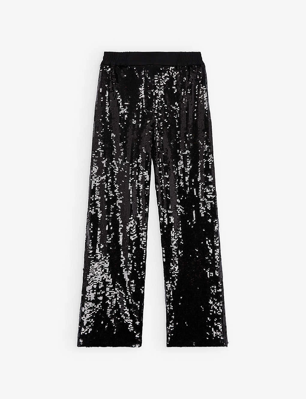 THE KOOPLES Wide-leg Mid-rise Sequinned Trousers 1 THE KOOPLES Wide-leg Mid-rise Sequinned Trousers