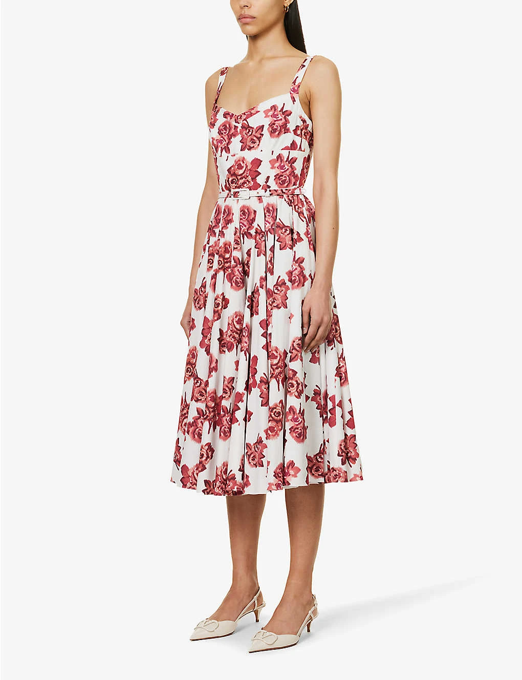 Elita Floral-print Cotton Midi Dress 3 Elita Floral-print Cotton Midi Dress - Image 3