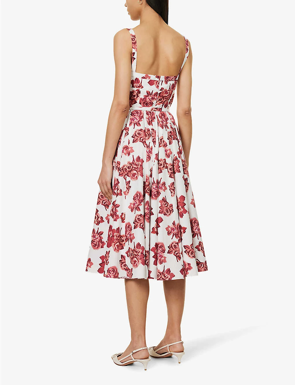 Elita Floral-print Cotton Midi Dress 4 Elita Floral-print Cotton Midi Dress - Image 4
