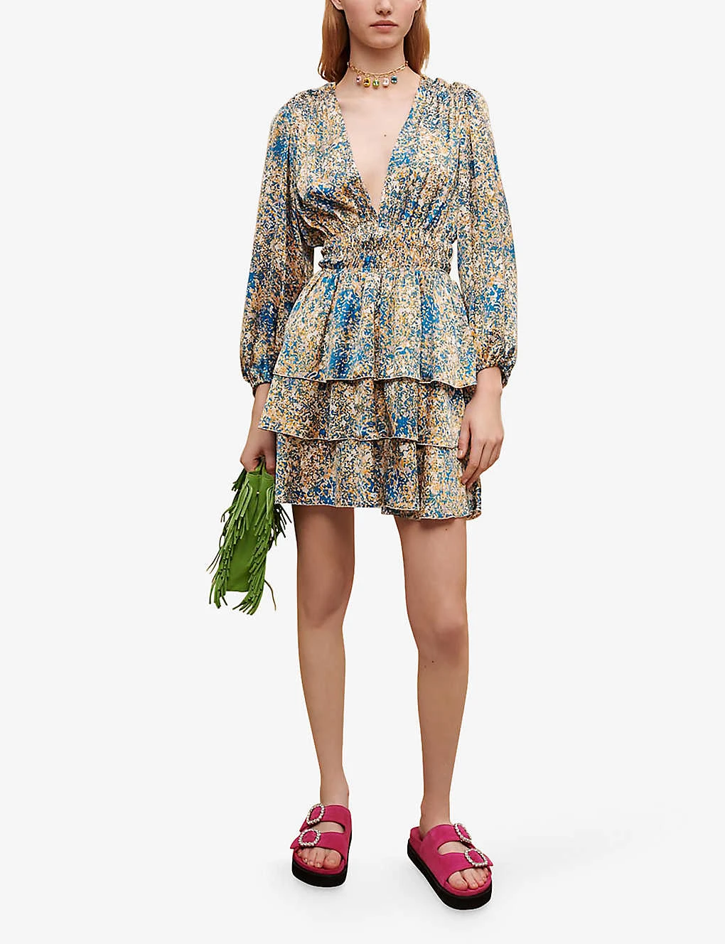 Maje Ritaca Abstract-pattern Woven Mini Dress 2 Maje Ritaca Abstract-pattern Woven Mini Dress - Image 2