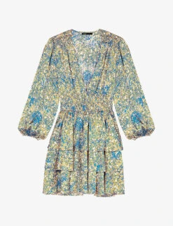 Maje Ritaca Abstract-pattern Woven Mini Dress