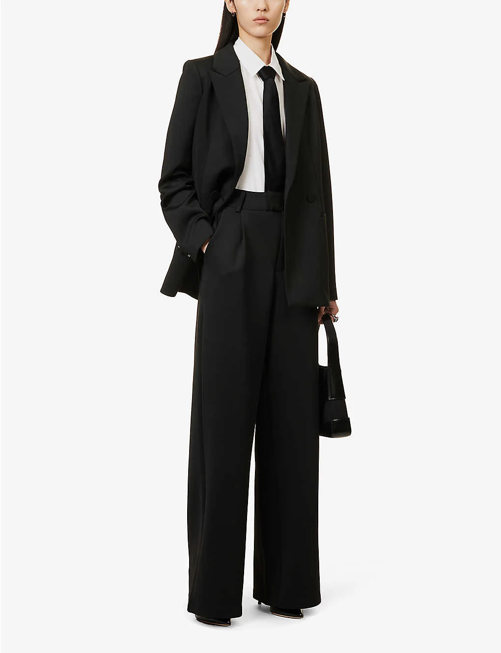 GOOD AMERICAN Scuba Wide-leg High-rise Stretch-woven Trousers 2 GOOD AMERICAN Scuba Wide-leg High-rise Stretch-woven Trousers - Image 2