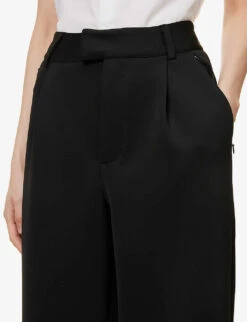 GOOD AMERICAN Scuba Wide-leg High-rise Stretch-woven Trousers 9 GOOD AMERICAN Scuba Wide-leg High-rise Stretch-woven Trousers -Whistles Closet Shop R04125907 BLACK001 ALT04