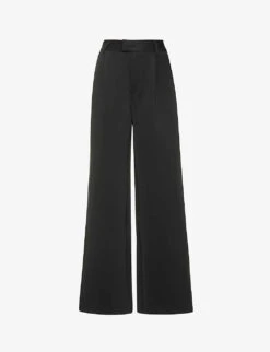 GOOD AMERICAN Scuba Wide-leg High-rise Stretch-woven Trousers