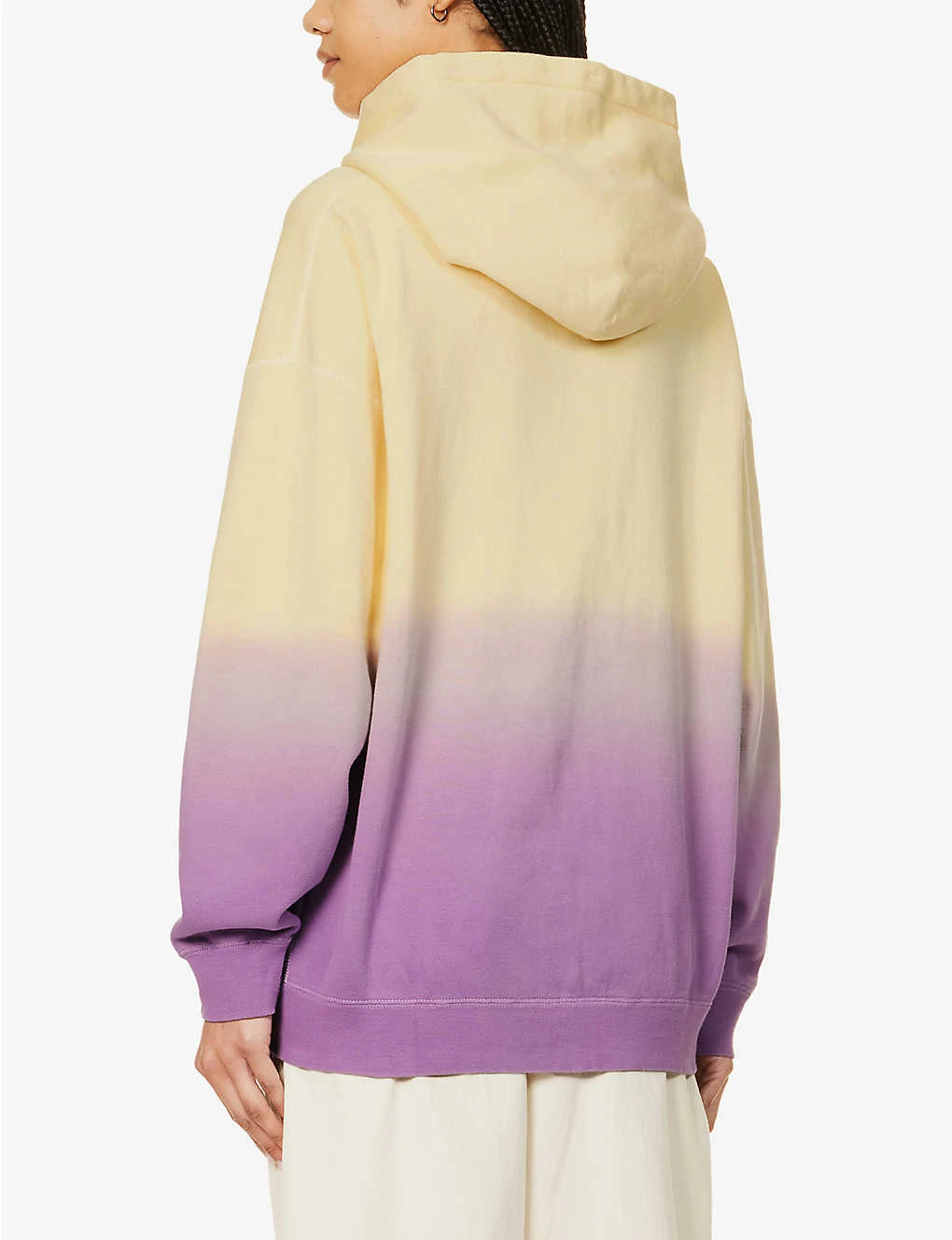 Gradient-patterned Brand-print Relaxed-fit Cotton-jersey Hoody 4 Gradient-patterned Brand-print Relaxed-fit Cotton-jersey Hoody - Image 4