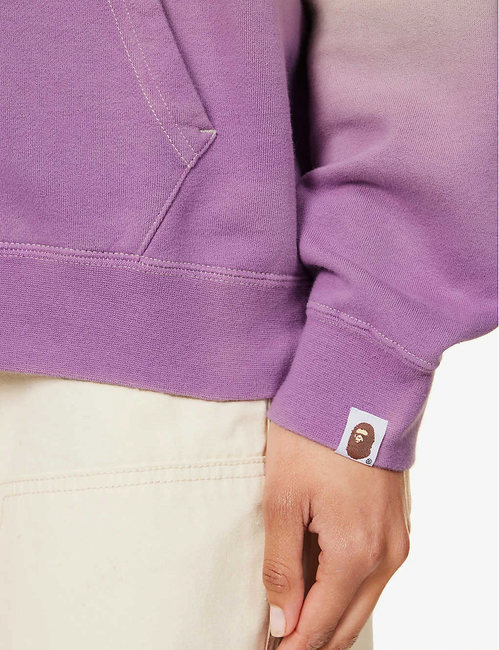 Gradient-patterned Brand-print Relaxed-fit Cotton-jersey Hoody 5 Gradient-patterned Brand-print Relaxed-fit Cotton-jersey Hoody - Image 5