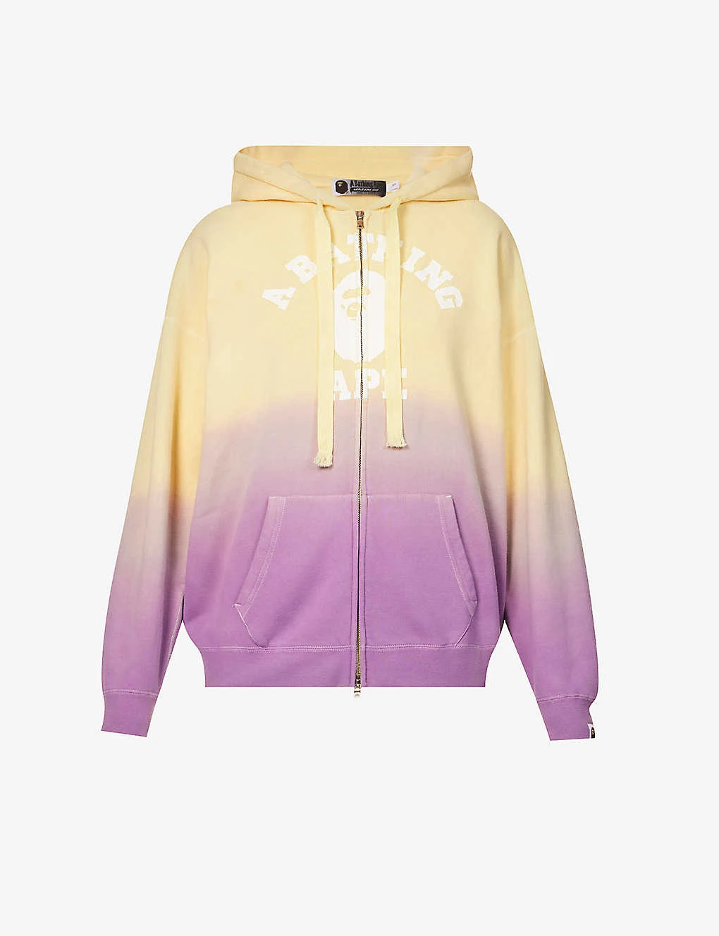 Gradient-patterned Brand-print Relaxed-fit Cotton-jersey Hoody 1 Gradient-patterned Brand-print Relaxed-fit Cotton-jersey Hoody