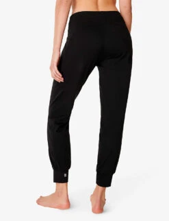 Sweaty Betty "Gary 27"" Relaxed-fit Mid-rise Stretch-woven Yoga Trousers" -Whistles Closet Shop R04127225 BLACK ALT03