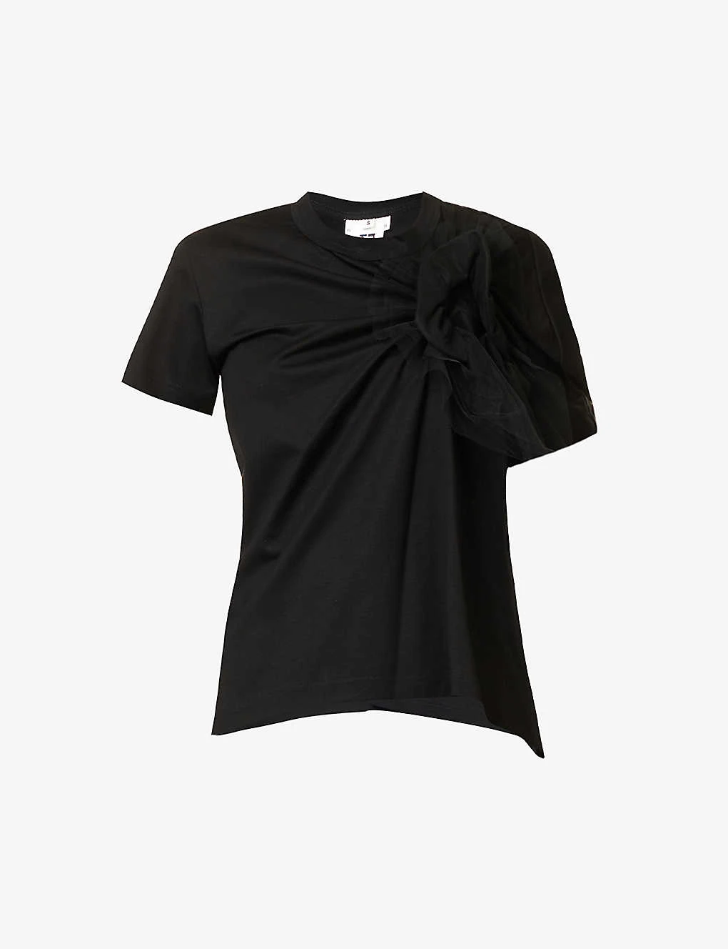 Tulle-appliqué Regular-fit Cotton-jersey T-shirt 1 Tulle-appliqué Regular-fit Cotton-jersey T-shirt