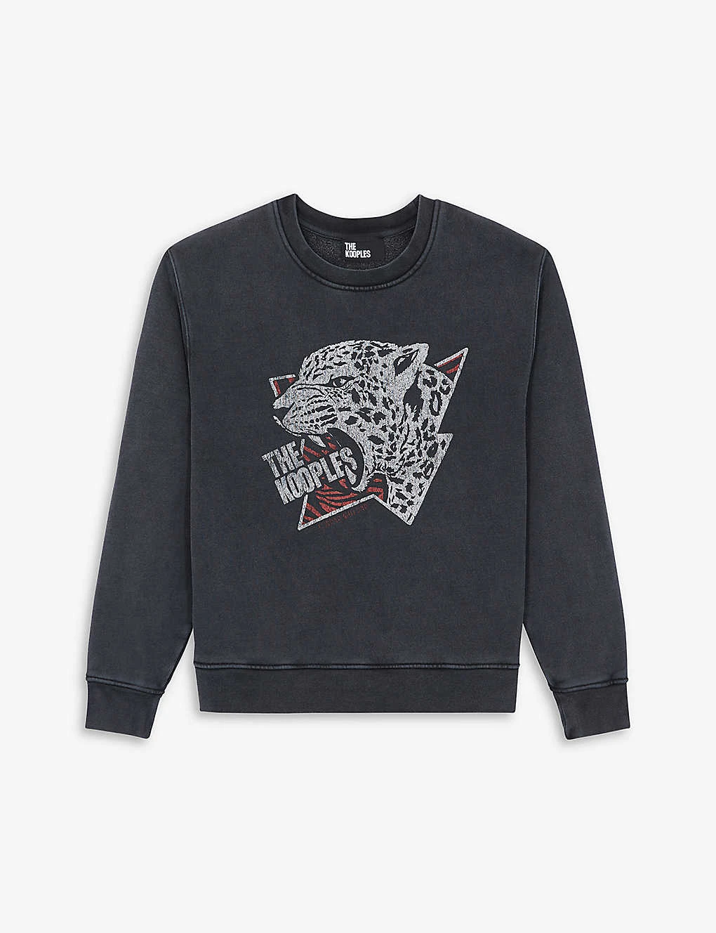 THE KOOPLES Tiger-print Crew-neck Cotton Jumper 1 THE KOOPLES Tiger-print Crew-neck Cotton Jumper