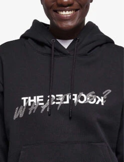 THE KOOPLES Graphic-print Rhinestone-embellished Cotton-jersey Hoody 7 THE KOOPLES Graphic-print Rhinestone-embellished Cotton-jersey Hoody -Whistles Closet Shop R04127685 BLA01 ALT02