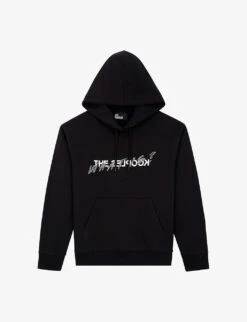 THE KOOPLES Graphic-print Rhinestone-embellished Cotton-jersey Hoody