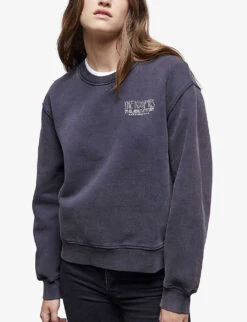 THE KOOPLES Graphic-print Cotton-jersey Sweatshirt 7 THE KOOPLES Graphic-print Cotton-jersey Sweatshirt -Whistles Closet Shop R04127689 BLA55 ALT02