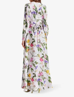Ted Baker Marggoh Bouquet-print Recycled-polyester Maxi Dress -Whistles Closet Shop R04129692 WHITE ALT02