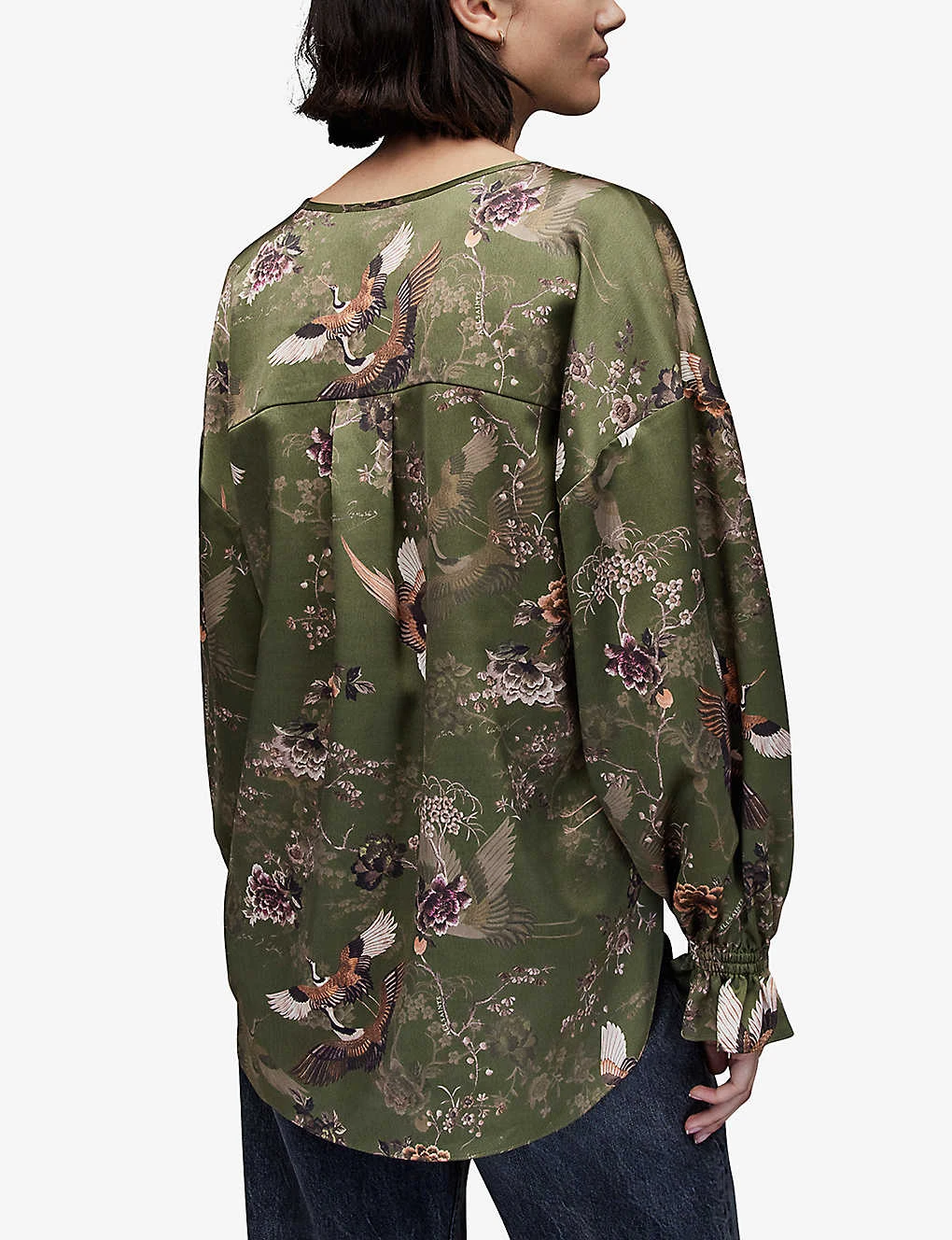 AllSaints Penny Peggy V-neck Regular-fit Recycled-polyester Top 4 AllSaints Penny Peggy V-neck Regular-fit Recycled-polyester Top - Image 4