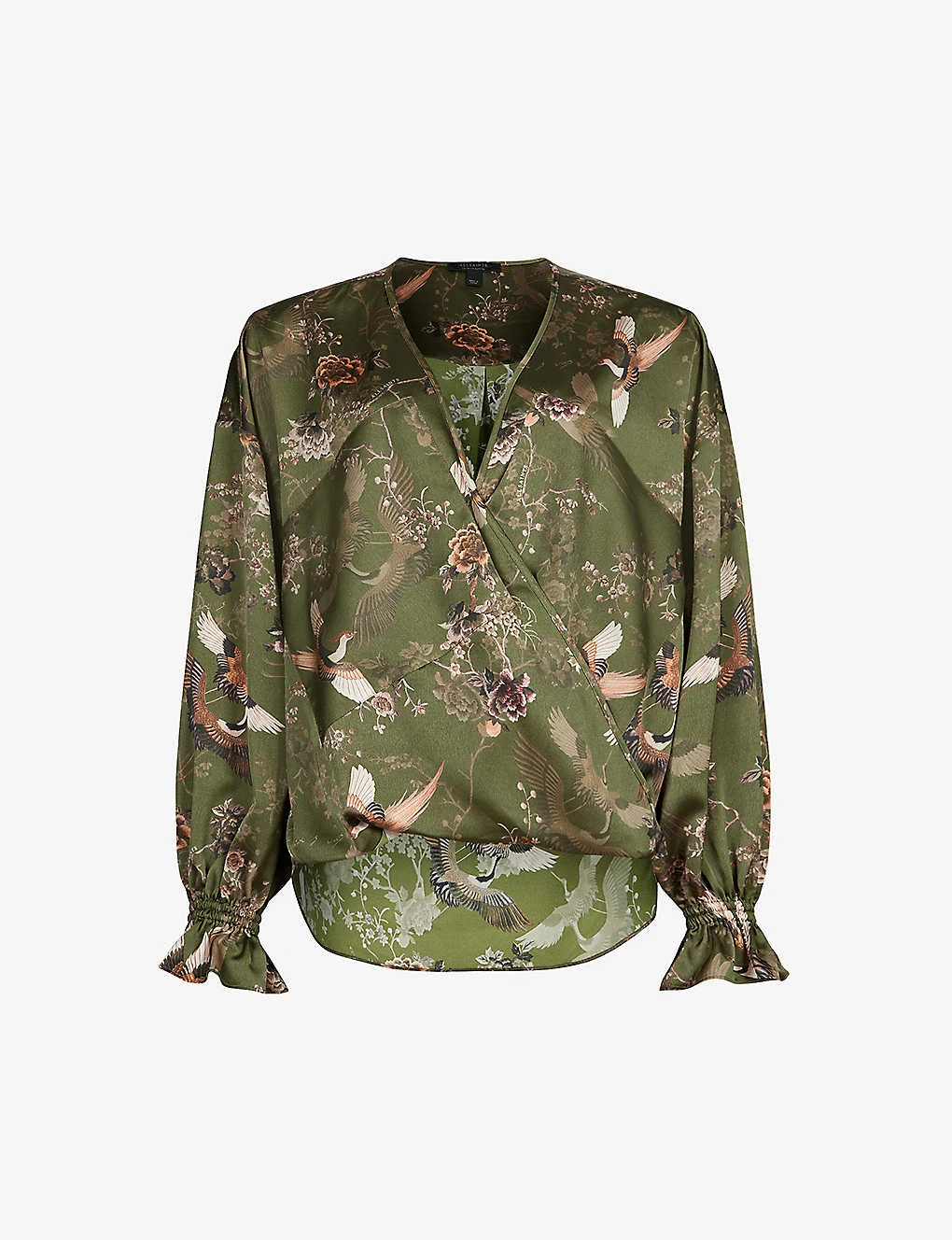 AllSaints Penny Peggy V-neck Regular-fit Recycled-polyester Top 1 AllSaints Penny Peggy V-neck Regular-fit Recycled-polyester Top