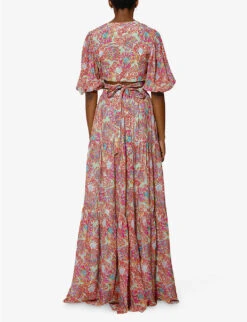 By Malina Sienna Cut-out Woven Maxi Dress 7 By Malina Sienna Cut-out Woven Maxi Dress -Whistles Closet Shop R04133211 PEONY ALT03