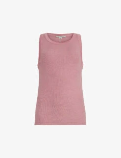 New Arrival 5 AllSaints Rina Round-neck Stretch-woven Tank Top