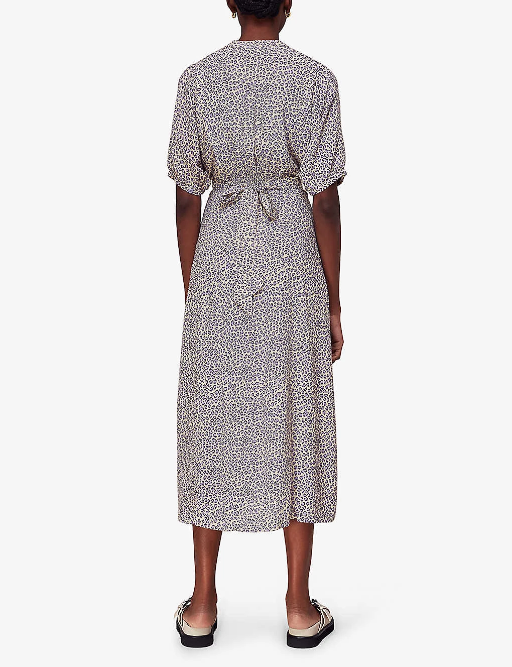 Whistles Dashed Leopard-print Woven Midi Dress 4 Whistles Dashed Leopard-print Woven Midi Dress - Image 4