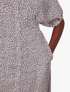 Whistles Dashed Leopard-print Woven Midi Dress 9 Whistles Dashed Leopard-print Woven Midi Dress -Whistles Closet Shop R04135049 ALT04