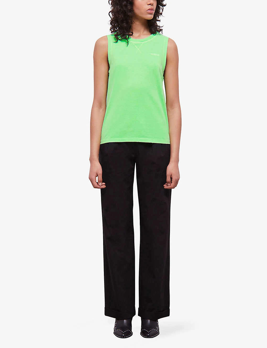 THE KOOPLES Embroidered-logo Sleeveless Cotton T-shirt 2 THE KOOPLES Embroidered-logo Sleeveless Cotton T-shirt - Image 2