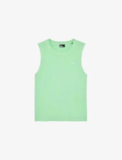 THE KOOPLES Embroidered-logo Sleeveless Cotton T-shirt