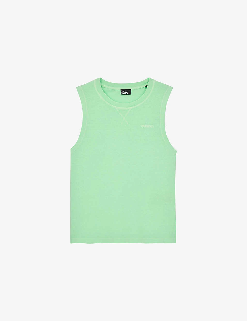 THE KOOPLES Embroidered-logo Sleeveless Cotton T-shirt 1 THE KOOPLES Embroidered-logo Sleeveless Cotton T-shirt