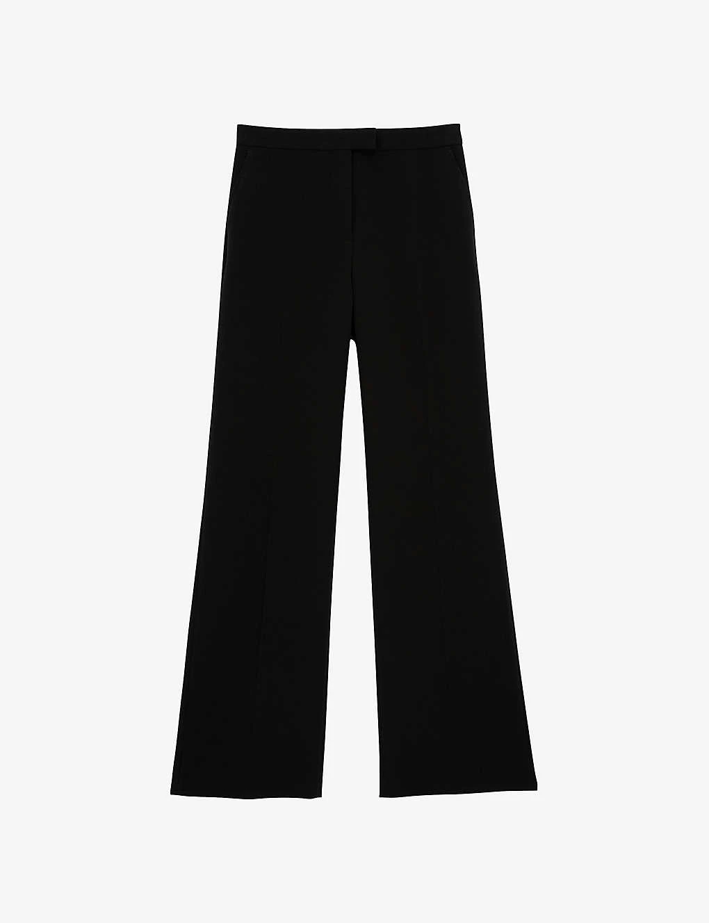 THE KOOPLES Straight-leg High-rise Crepe Trousers 1 THE KOOPLES Straight-leg High-rise Crepe Trousers