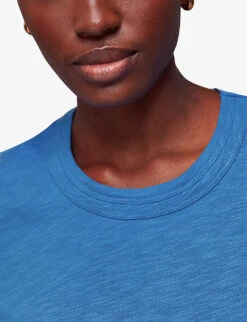 Whistles Rosa Relaxed Cotton-jersey T-shirt 9 Whistles Rosa Relaxed Cotton-jersey T-shirt -Whistles Closet Shop R04135838 BLUE ALT04