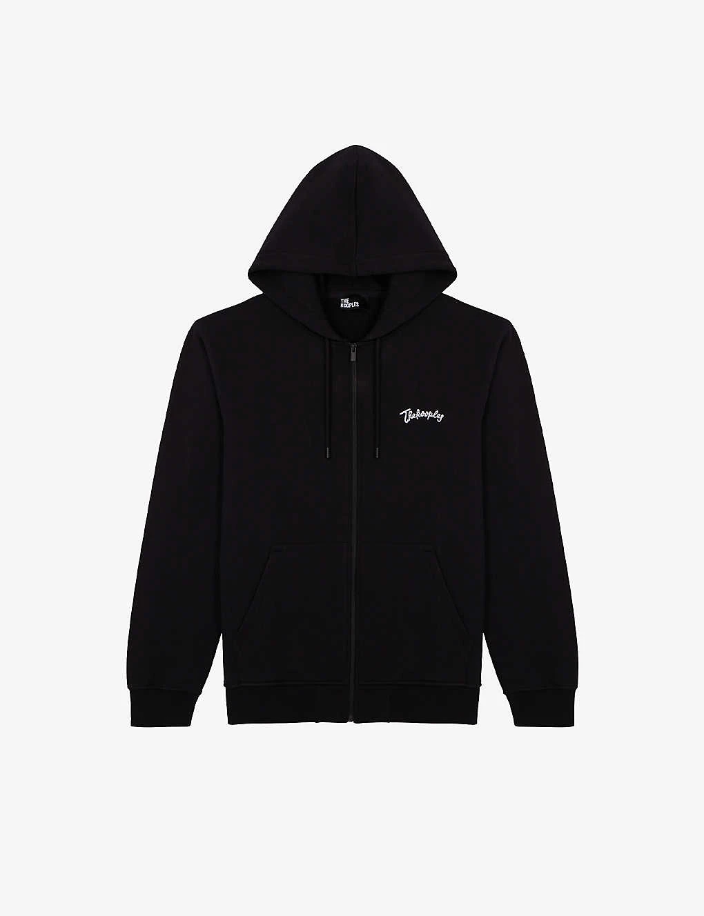 THE KOOPLES Logo-embroidered Cotton-jersey Hoody 1 THE KOOPLES Logo-embroidered Cotton-jersey Hoody