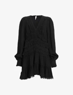 New Arrival 21 AllSaints Zora Ruffled Woven Mini Dress