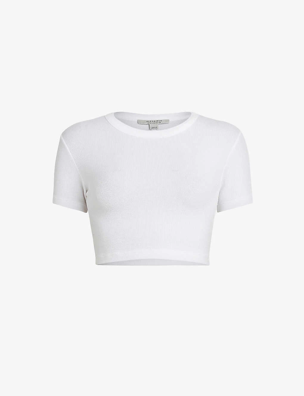 AllSaints Tina Cropped Slim-fit Stretch-woven T-shirt 1 AllSaints Tina Cropped Slim-fit Stretch-woven T-shirt