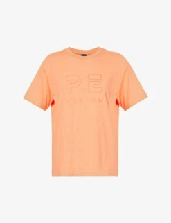 P.E NATION Heads Up Logo-print Organic-cotton T-shirt