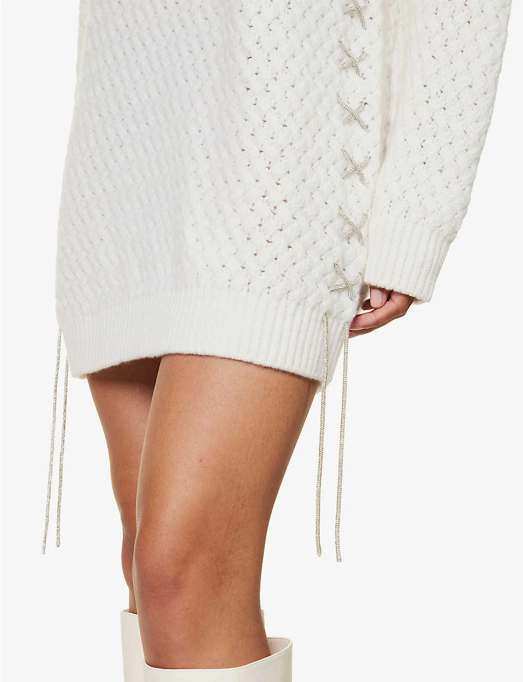 Sequin-embellished Wool And Cashmere Mini Dress 5 Sequin-embellished Wool And Cashmere Mini Dress - Image 5