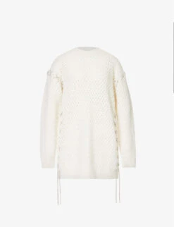 Sequin-embellished Wool And Cashmere Mini Dress