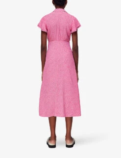 Whistles Nina Flecked-print Woven Midi Dress 8 Whistles Nina Flecked-print Woven Midi Dress -Whistles Closet Shop R04140097 MULTICOLOURED ALT03