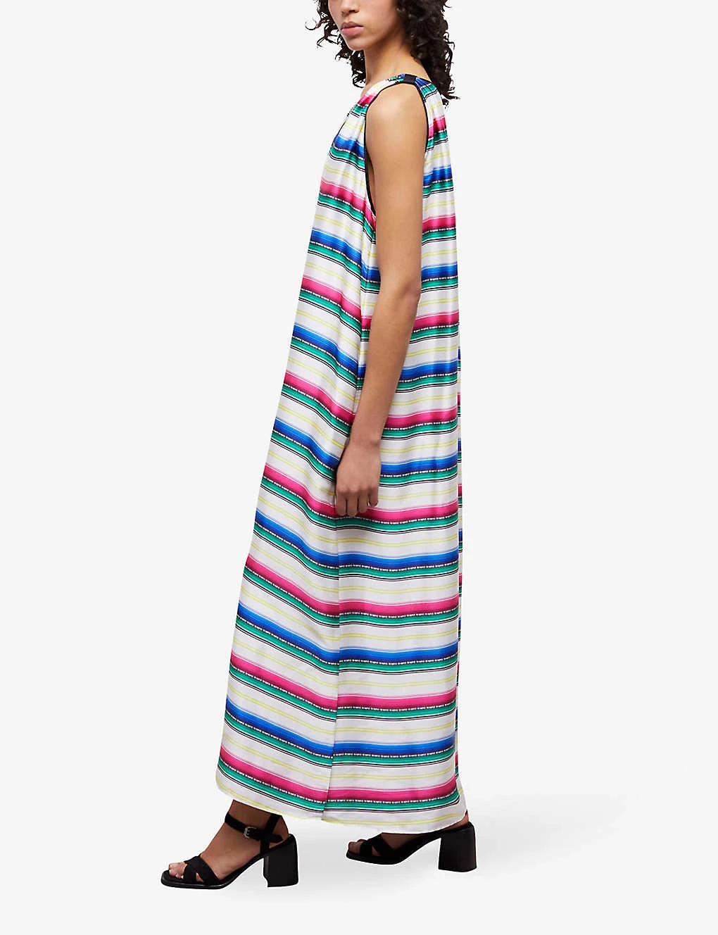 THE KOOPLES Stripe V-neck Woven Maxi Dress 3 THE KOOPLES Stripe V-neck Woven Maxi Dress - Image 3