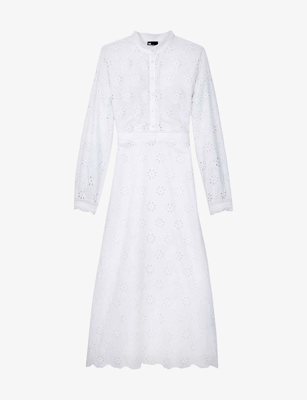 THE KOOPLES Broderie Anglaise Embroidered Cotton Midi Dress 1 THE KOOPLES Broderie Anglaise Embroidered Cotton Midi Dress